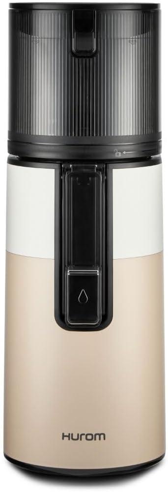 Hurom H400 Cold Press Juicer Machine, Award Winning Masticating Slow Juicer, Easy to Clean, Strainer & Hands Free with Self Feeding, Wide Mouth Hopper, Easy Assembly (Two-Tone Beige)