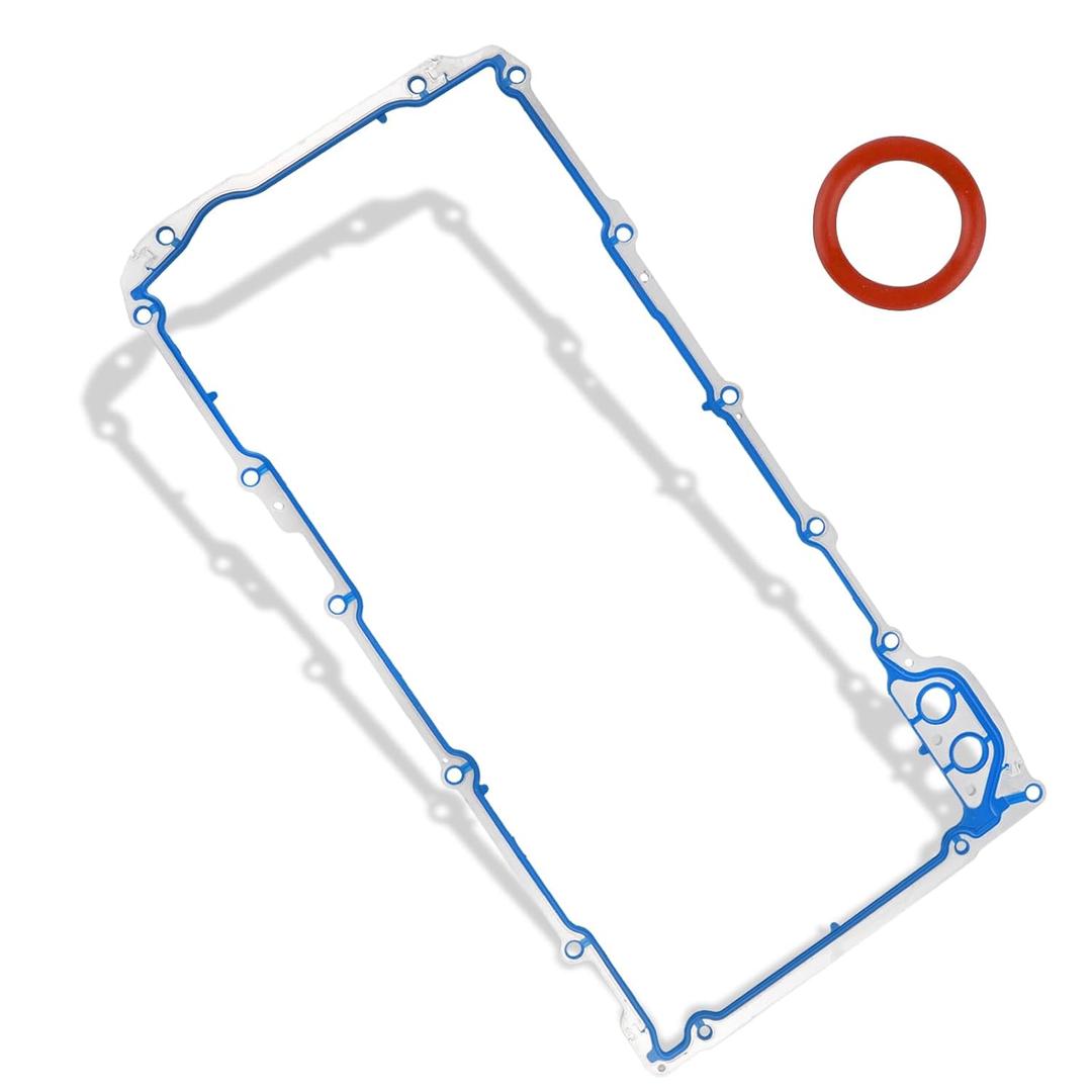 Engine Oil Pan and Oil Pump Gasket Set Compatible with Chevy GMC Cadillac Vehicle 4.8L 5.3L 6.0L 6.2L Silverado Suburban Tahoe Trailblazer Sierra Yukon Escalade, Replace#OS30693R 12612350 B32790