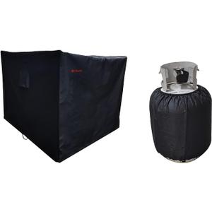 BBQ Coverpro Gas Fire Pit Cover Square - Premium Patio Outdoor Cover Fits for 30 inch,31 inch,32 inch Fire Pit/Table Cover,Black (Square 32" L x 32" W x 24" H)