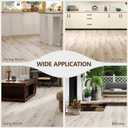 Peel and Stick Floor Tile Wood Grain Look 36"x6", 18 Sq.Ft Black Grain, 12 pack