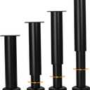 7.09-11.81 Inch Metal Adjustable Furniture Couch Legs Set of 4, Thickened Black Furniture Feet Dresser Cabinet Sofa Legs Bed Support Legs Hardware Replacement