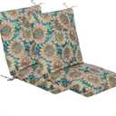 Set of 2 Outdoor Dining Chair Cushions, Patio Seating Cushions, 38x18x4.5 inch, for Garden Patio Furniture (Sunflower)