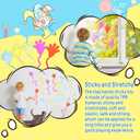 Leyndo 200 Pcs Glitter Sticky Hands Bulk Party Favors Sticky Hand for Kids Goodie Bag Stuffer Mini Stretchy Toys Kids Birthday Supplies Classroom Prize Easter Egg Treats Stuffing,5 Colors