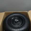 RRQ (2 Pack) 4.80/4.00-8 Tire and Wheel, 16" Pneumatic Wheelbarrow Tires with 3" Centered Hub and 3/4" Bearings (Comes with 5/8" ID Iron Tube Adapter), for Wheelbarrow, Garden Cart, Trailer and More