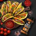 2 x Taco Seasoning Mix Cheddar Cheese Powder - Gluten Free & Low Sodium Mild Cheesy Mexican Seasoning Blend for Taco Tuesday Night. Spicy Nacho Cheese Powder for Fajita & Burrito. Hot Tacos Spices. 4.2oz