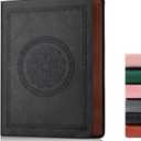 2 x 300 Pages Leather Dotted Journal Notebook,Softcover Leather Dotted Journal Notebook for Women Men,300 Pages Notebook for Travel,Business,Work,Office,School Note Taking,5.7'' X 8.3'',black