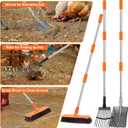 Chicken Poop Scooper Shovel Rake Scrub Brush for Chicken Coop Supplies Accessories for Cleaning