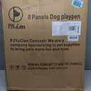 PJYuCien Dog Playpen - Metal Foldable Dog Exercise Pen, Pet Fence Puppy Crate Kennel Indoor Outdoor with 8 Panels 30H & Top Cover and Bottom Pad for Small Medium Pets