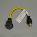 NEMA L14-30P to 6-50R Generator Welder Adapter Plug Power Cord,30 Amp to 220V 50 Amp Twist Locking Generator 4 Prong Male Plug to 3 Prong Welder Adapter Female,30 Amp 125/250v 10AWG 1.5FT