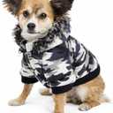 Pet Life  Classic Metallic Fashion Winter Pet Dog Coat Jacket Parka with 3M Insulation and Removable Hood (X-Small, Grey Camo)