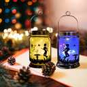 ANGMLN Romantic Rose in Glass Mason Jar Solar Powered - 2 Pack Enchanted Rose Gift for Her Light Up in Glass Lantern, Valentine's Day Gift Rose Forever Flower for Party Wedding Decor