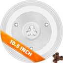 10.5'' Microwave Glass Tray Compatible with Hamilton Beach - The Exact Replacement Part of 252100500497/HB-P90D23/HB-P90D23A/HBP90D23 - Dishwasher Safe