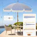 HOMEDEMO Boho Umbrella, Outdoor Umbrella with UPF50+ Sun Protection, Premium Aluminum Pole & Fiberglass Ribs, Includes Hanging Hook