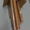 Wood Curtain Rods for Windows 72 to 144 Inch,1 Inch Wood Grain Ball Adjustable Long Curtain Rod,Boho Heavy Duty Curtain Rods,Farmhouse Rustic Single Window Curtain Rod,Brown Drapery Rods 72-144"