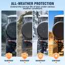 Moonet PVC Thickening Leather Spare Tire Wheel Cover for Car Truck SUV Camper Trailer Universal Fit RV JP FJ,R14 S Black (for Overall Wheel Diameter 24-26 inch)