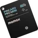 Momax Wallet Tracker Smart Finder - Rechargeable Slim Bluetooth Key Tracking Card with 1-Year Battery, Apple Find My (iOS Only), Item Locator for Luggage Tag, Suitcase, Passport, Backpacks, Mini Size