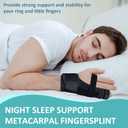 Metacarpal Finger Splint Hand Brace - Pinky Ring Finger Immobilizer For Boxer Fractures -Fit for Both Left or Right Hand (Medium)