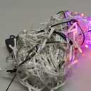 Halloween Icicle Lights with Spook Music Motion Sensing Function - 340LED 29Ft Purple Orange Curtain String Lights - Plug in Lighting for Outdoor Garden Window House Bedroom Halloween Decorations