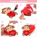 28 Pack Valentine Mochi Squishies Gifts for Kids, Greeting Cards and Mochi Squishies Filled Hearts Kawaii Squishies Stress Relief Fidget Toys Classroom Exchange Party Favors Prizes Gifts