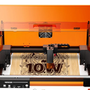 Laser Cutter and Engraver Machine, Woxcker L2 MAX 10W Enclosure Laser Engraving Machine, 300x300mm Bed Size CNC Engraving Machine 0.01mm High Precision Engraver for Wood Stainless Steel Glass Metal