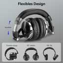 OneOdio Wired Over Ear Headphones Hi-Res Studio Monitor & Mixing DJ Stereo Headsets with 50mm Drivers and 1/4 to 3.5mm Jack for AMP Computer Recording Podcast Keyboard Guitar Laptop - Black