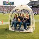 Sports Tent Pop Up Shelter – Waterproof Outdoor Bubble Tent with Floor Mat & Top Cover, 2/4 Person Clear Bubble Tents for Sports Events, Camping, Cheering and Fishing