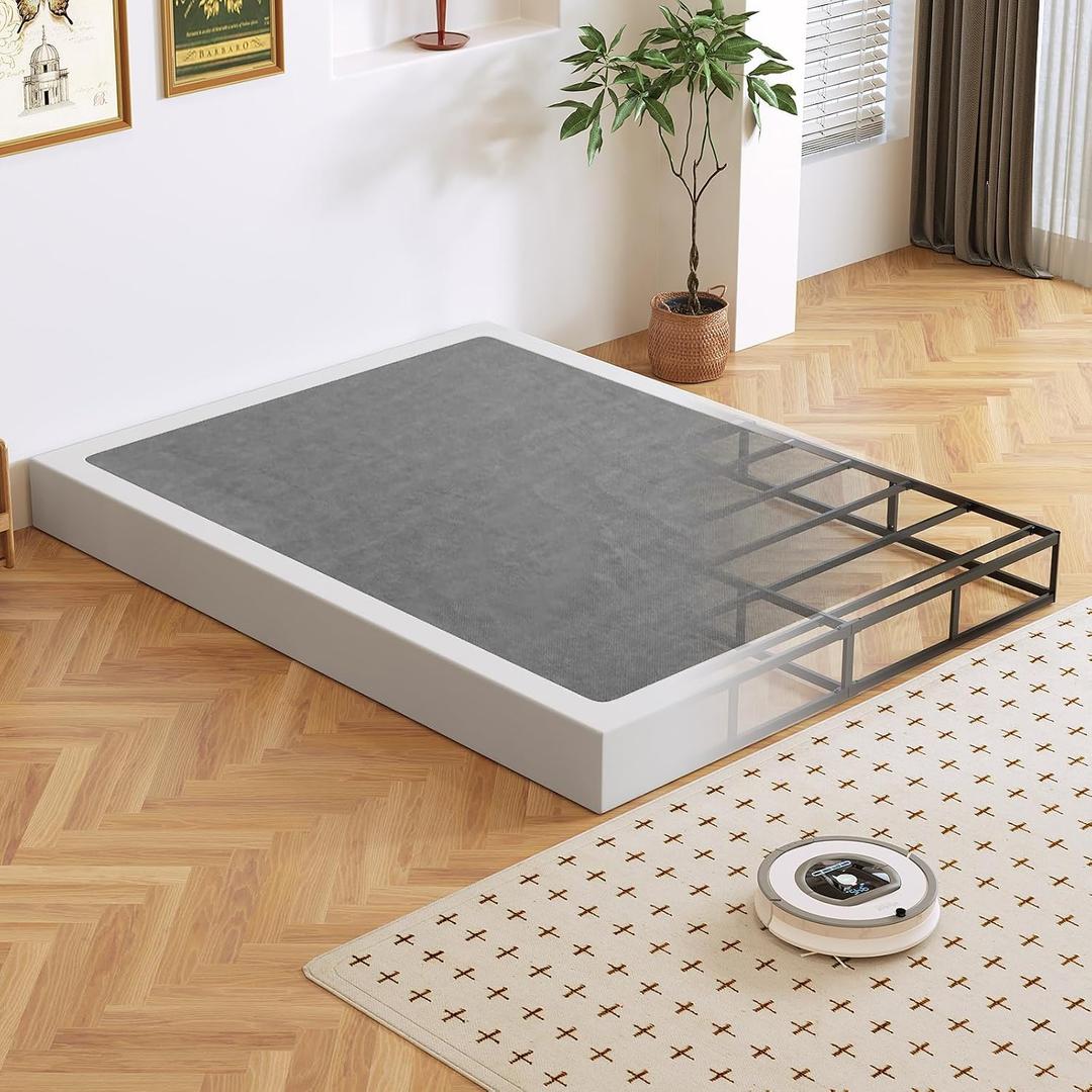 Box Spring, Metal Frame Mattress Foundation with Fabric Cover, Easy Assembly, Noise-Free (7 Inch, King)