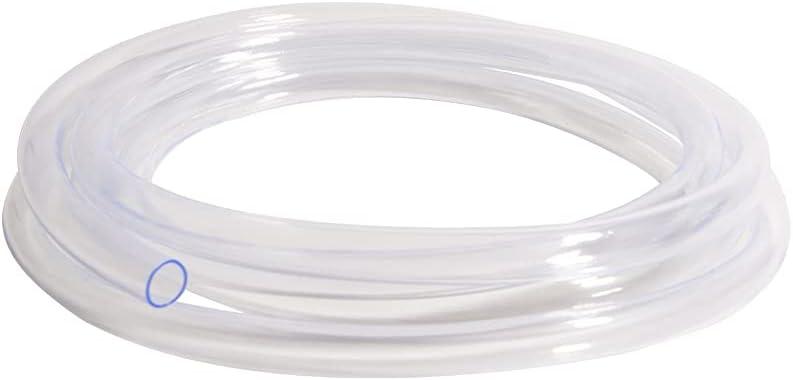 QuQuyi PVC Vinyl Tubing Lightweight Grade Clear Plastic Tube, 8mm ID X 10mm OD PVC Tube Flexible Plastic Hose Line Pipe Oil Resistant Multipurpose Vinyl Hose, BPA Free3.3FT