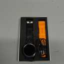 Military Smart Watches Built-in GPS, 170+ Sport Modes for Men with Flashlight, Smartwatch for Android Phones and iPhone, 1.43" AMOLED Screen Bluetooth Call Compass Altimeter (Black & Orange (2 Bands))