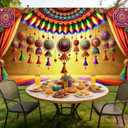 Nuxovilar Carnival Colorful Ornament Banner 71"x43 Polyester