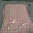 Nayoroom Gingham Duvet Cover Queen Size 100% Washed Cotton Pink Plaid Checkered Comforter Cover 3 Pcs Soft Breathable Grid Farmhouse Dorm Bedding Set for All Seasons
