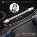 HQPASFY 0L4836A Fuel Line Flex 3/4"" Fuel Supply Flex Hose No PVC Replace# 0D3031 Stainless Steel Flex Hoses