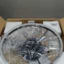 STERREN 20'' Modern Low Profile Ceiling Fan with Light, Bedroom LED Ceiling Fan with Remote Control, Bladeless Flush Mount Black Fan Lights Ceiling Fixtures for Living Room,Small Room (19.7 inch)