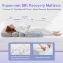 HOMCA BBL Bed After Surgery for Sleeping, Ergonomic BBL Pillow with Hole, High Density Foam Brazilian Butt Lift Recovery Pillow with Removable Cover, BBL Recovery Must Haves (60x23.6x6.3in)