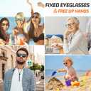 GOSALISU Glasses Strap, Black Sunglasses Strap for Men Women, Ultra-light Eye Glasses Holders Around Neck