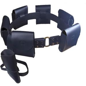Leather Utility Belt with Holster and Pouches Halloween Cosplay Costume Accessory