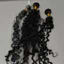 24 24 24 Inch Water Wave Bundles Human Hair 3 Bundle 50 Gram/Bundle Unprocessed Brazilian Virgin Hair #1B Black Color Water Wave Bundles Human Hair Extension for Women