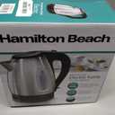 Hamilton Beach Electric Tea Kettle, Water Boiler & Heater, 1.7 Liter, Cordless Serving, 1500 Watts for Fast Boiling, Auto-Shutoff and Boil-Dry Protection, Stainless Steel (40880)