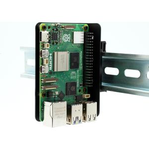 KKSB DIN Rail Clip Mount Bracket for Raspberry Pi - Compatible with Raspberry Pi 5, 4B, 3B and Other SBCs with The Same Screw Hole Pattern - Multiple Clip Mounting Positions
