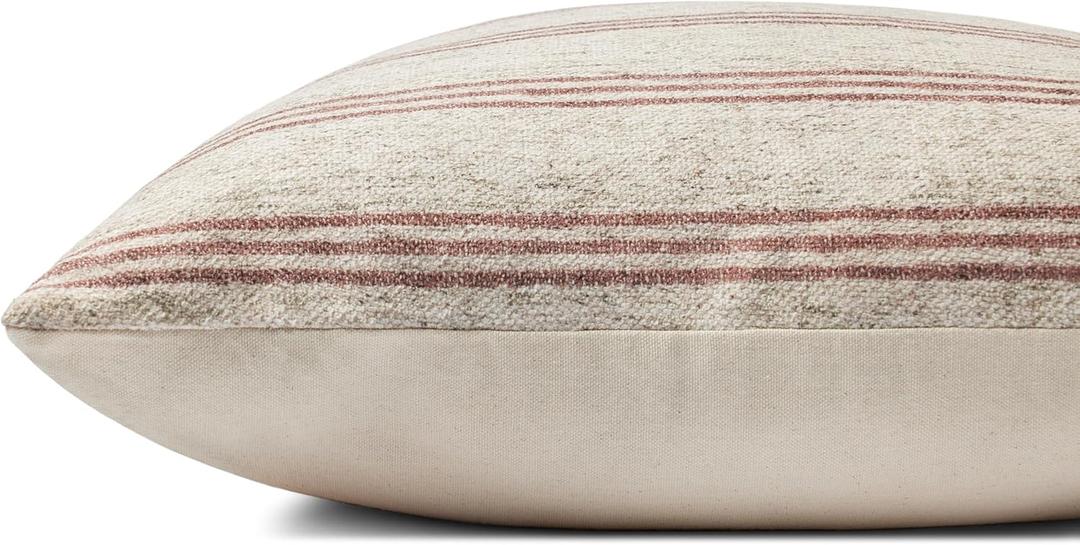 Loloi Amber Lewis x Zephyr Collection PAL0040 Natural/Red22'' x 22'' Cover Only Pillow