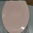 Bemis 1500EC Durable Wood Toilet Seat with Easy Clean Hinges, Made in USA, Elongated, Venetian Pink