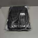 Black synthetic blanket.