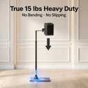 Projector Floor Stand for Bedroom & Living Room, 36-48 inch Adjustable Height Projector Mount with 1/4" Screw, 15lbs Stable Heavy Base, No Wobble Universal Metal Stand for Home Theater