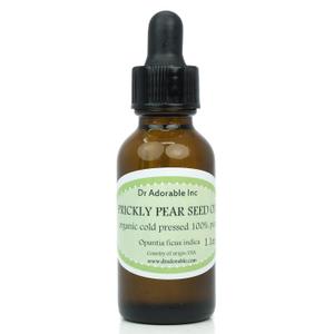 Dr Adorable - 1 oz with dropper - Prickly Pear Seed Oil - 100% Pure Natural Organic Cold Pressed (Glass Bottle)