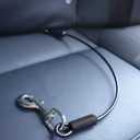 Leash Boss Dog Seat Belt Restraint  No-Chew Heavy Duty Car Seatbelt for Dogs, Coated Steel Rope for Safety, Adjustable Tether for Small, Medium & Large Pets, Durable Pet Safety Tether for Cars (21in, Black - 1-Pack)