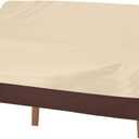 Vailge Heavy Duty Patio Sofa Cover, 100% Waterproof 3-Seater Outdoor Sofa Cover, Lawn Patio Furniture Covers with Air Vent and Handle,85" Wx 37" Dx 35" H, Beige & Brown