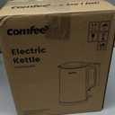 COMFEE' 1.7L Double Wall Electric Tea Kettle and Kettle Water Boiler, 100% Stainless Steel Interior & Lid & Spout, Two-Level Wide Open Lid, 1500W Fast Boiling, Auto-Off and Boil-Dry Protection (1.8 Quarts)