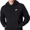 Nike Men's Club Pullover Fleece Hoodie (XX-Large, Black/Black/White)