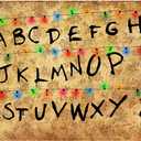 10x6.5ft Photography Backdrop Rustic Alphabet Colorful Lights Background Kids Birthday Party Decorations Supplies Cake Table Banner Photo Booth Props Cake Table Banner SK6228H
