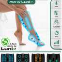 Lunix LX21 FSA Foot and Calf Massager with Remote, Neuropathy & Plantar Fasciitis Relief, Adjustable Leg Ankle Deep Kneading Shiatsu Therapy, Blood Circulation, Hot Cold Pockets, Granite Black
